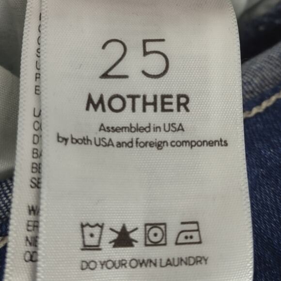 MOTHER The Mid Rise Dazzler Crop Fray Jeans In Squeeze It Size 25 - Picture 4 of 16